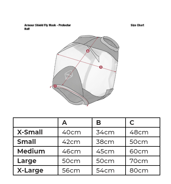 Vliegenmasker Armour Shield Pro Fly Mask- Standard Mask