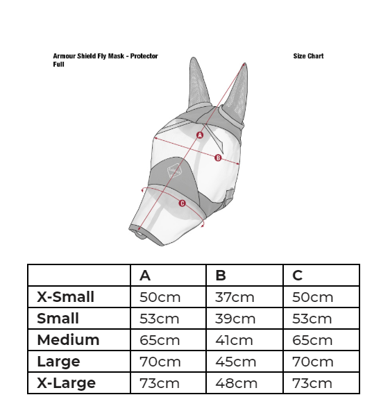 Vliegenmasker Armour Shield Pro Fly Mask- Full Nose & Ears