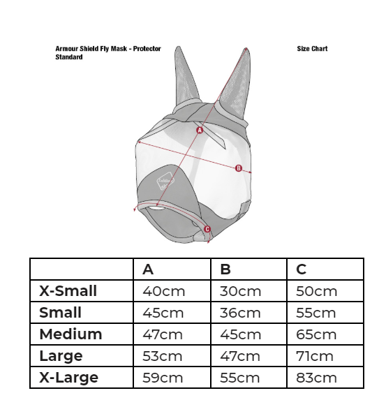 Vliegenmasker Armour Shield Pro Fly Mask- Half Mask