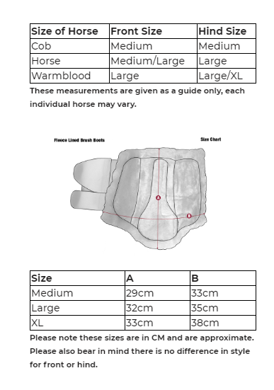 Beenbeschermer Fleece lined Brushing Boots 